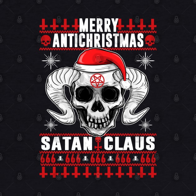 Merry Antichristmus - Satan Claus Ugly Xmas Sweater by Frontoni